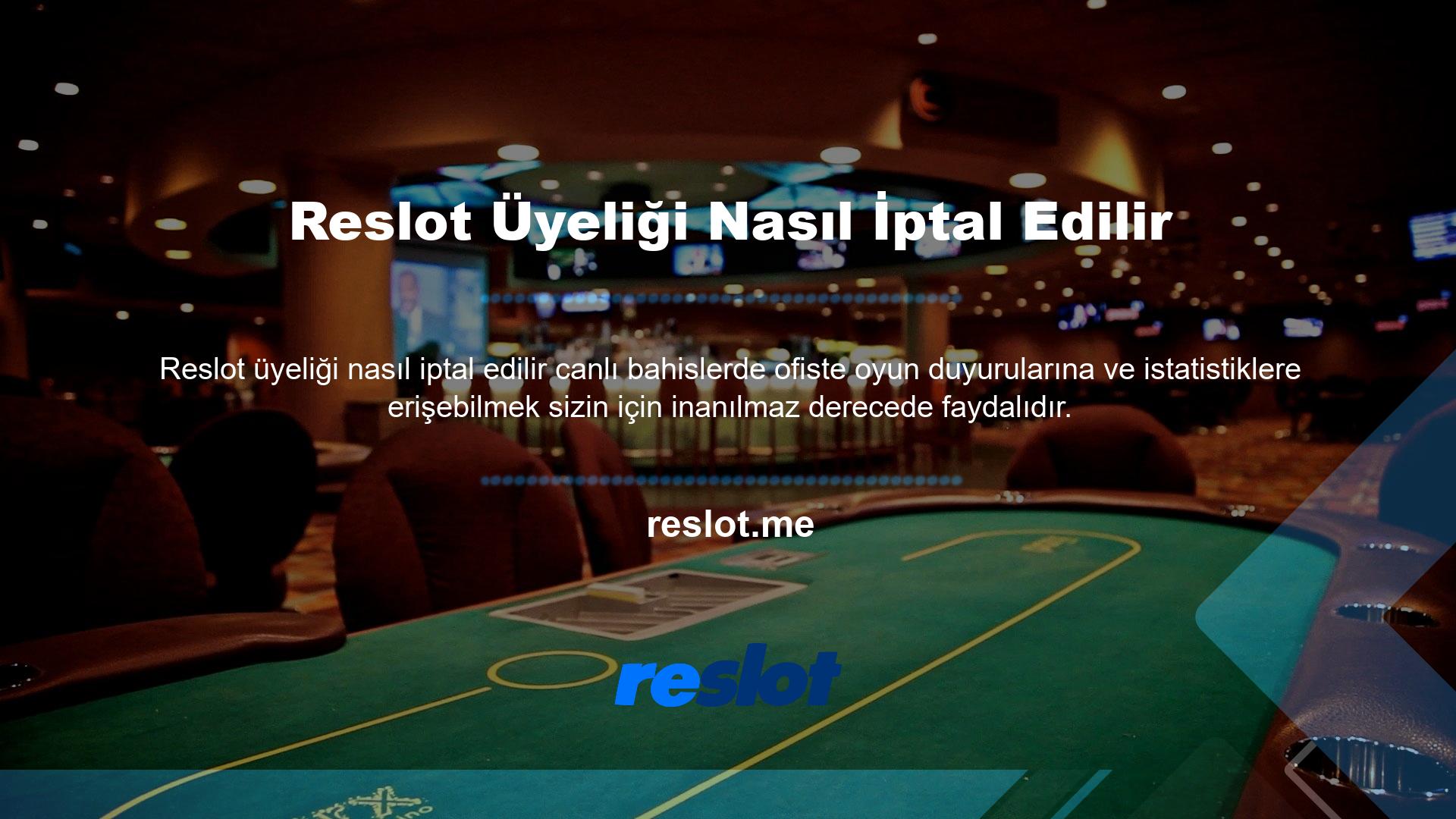 Ayrıca, Reslot Mobile uygulamasında Reslot Mobile Bet Live Match yayın işlevini etkinleştirmelisiniz