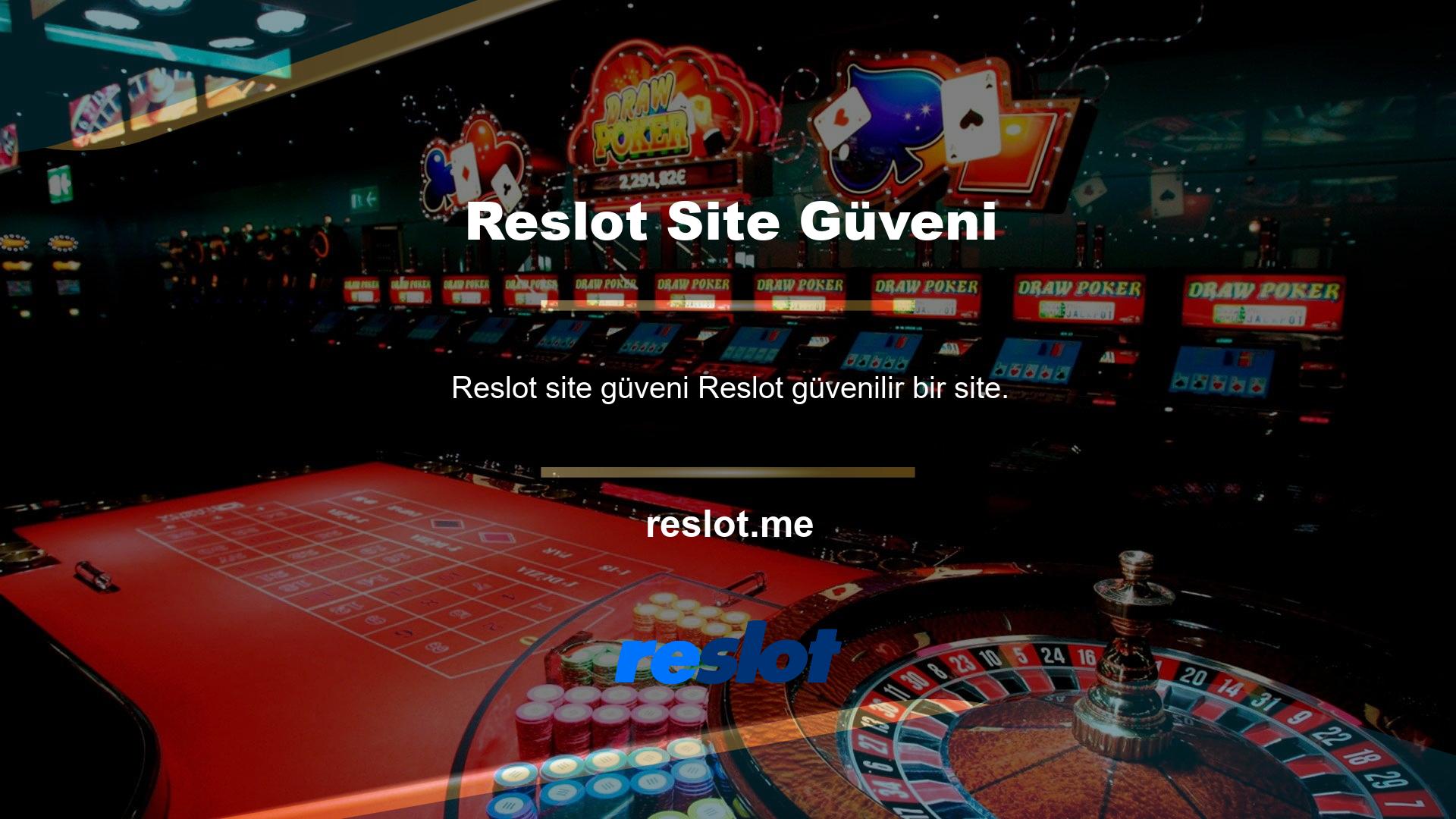 Reslot güvenilir olmanın yanı sıra birçok oyun sunmaktadır